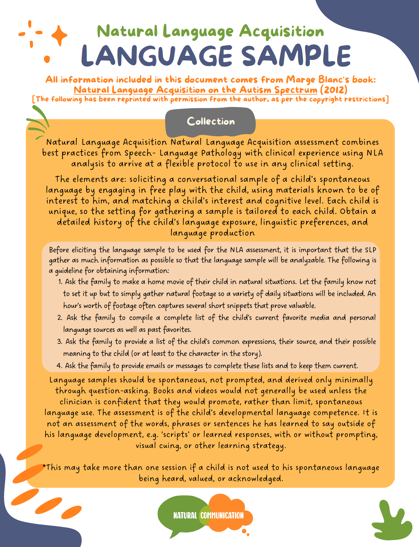 English NLA/GLP Resource Packet