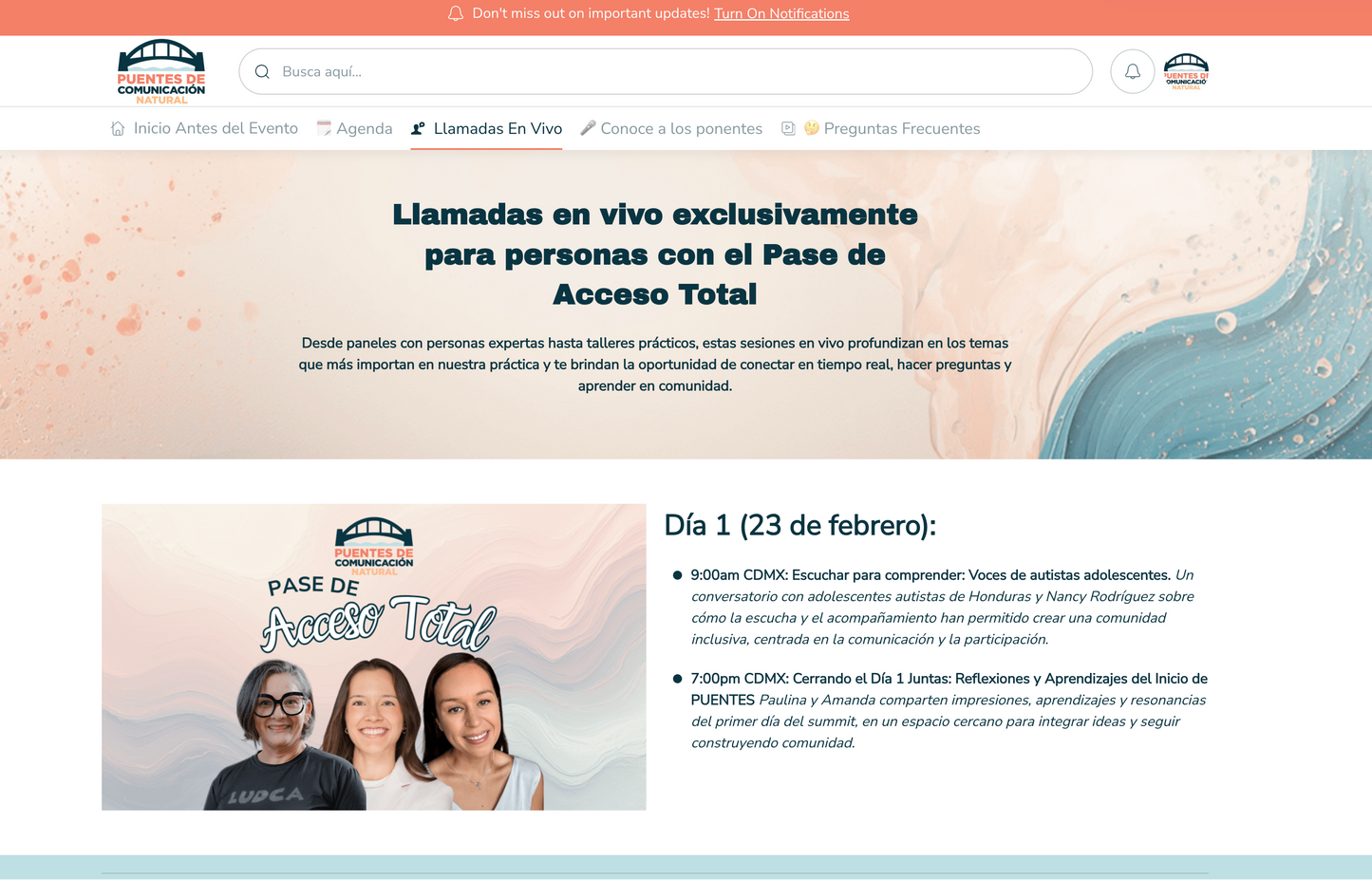 Pase de Acceso Total: Puentes de Comunicación Natural (evento/summit febrero 2026)